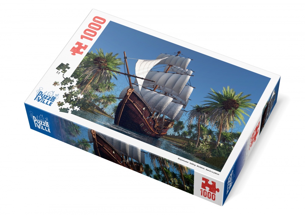 Пазл PUZZLEVILLE Вітрильник на сході сонця 1000 елементів PZL1000_7