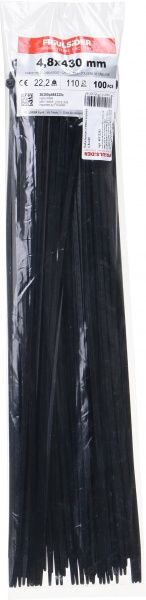 Стяжка кабельная Другое 4,8x430 мм 100 шт. черный 