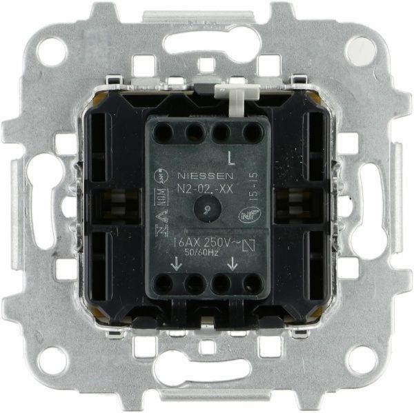 Вимикач прохідний одноклавішний ABB Zenit без підсвітки 10 А 230В IP20 білий N2202 BL Z