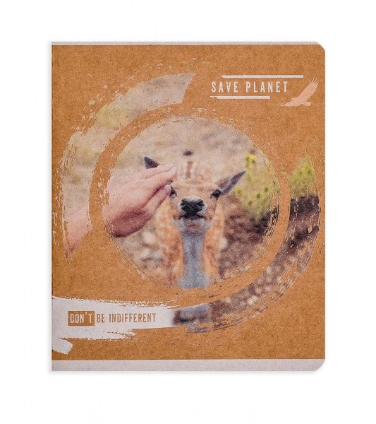 Комплект зошитів Не будь байдужим 48 аркушів у клітинку крафт 10 шт. Поділля