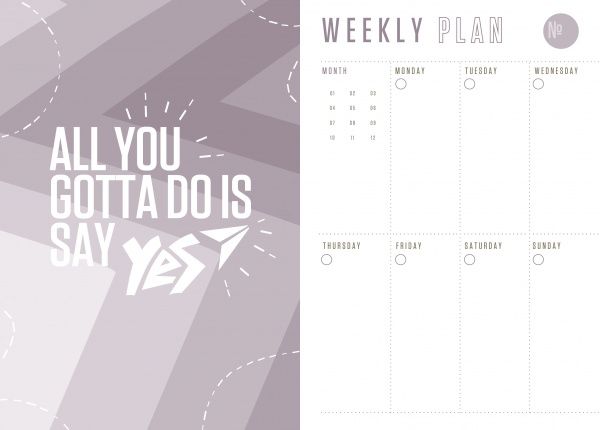 Щоденник недатований А5 Canzone чорний YES