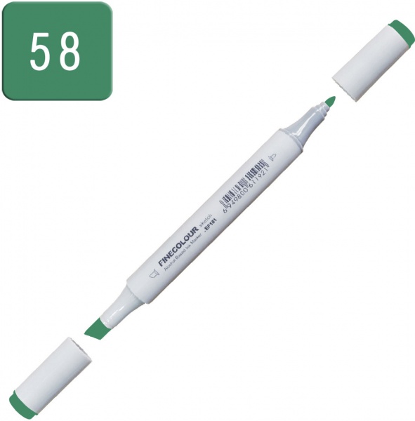Маркер спиртовий FINECOLOUR Junior EF101-58 зелений холле 