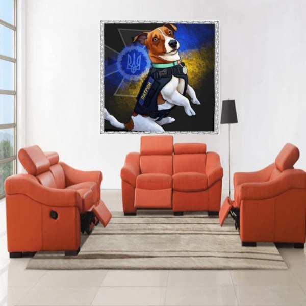 Репродукция Пес Патрон 35x35 см Арт Фемелі 