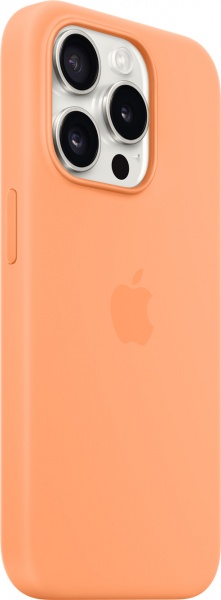 Чехол Apple Silicone Case with MagSafe для Apple iPhone 15 Pro orange sorbet (MT1H3ZM/A)