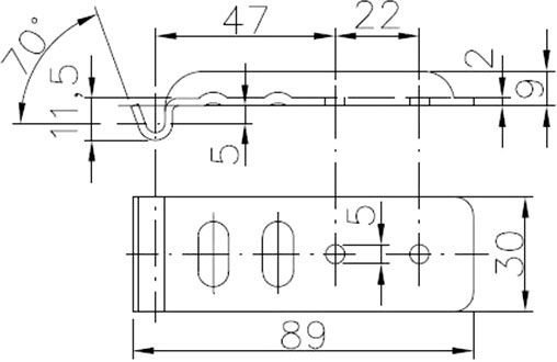 Фиксатор для бортовых замков BVG 60-A AL-KO 1860081