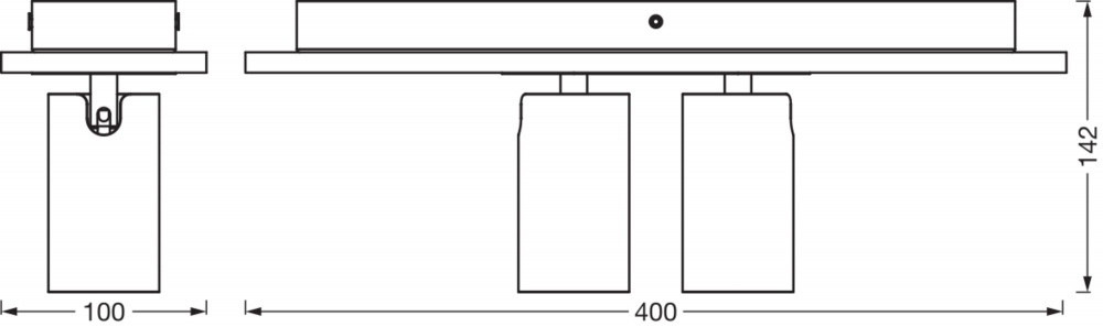 Спот Ledvance Mercury 2x3,4 Вт GU10 чорний