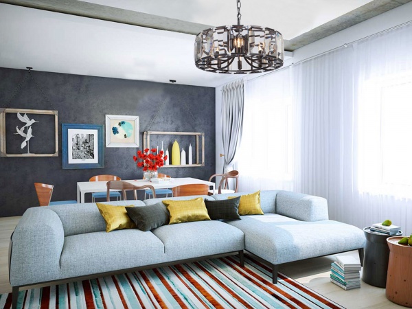 Люстра подвесная Vitaluce 8x60 Вт E14 черный V5186 