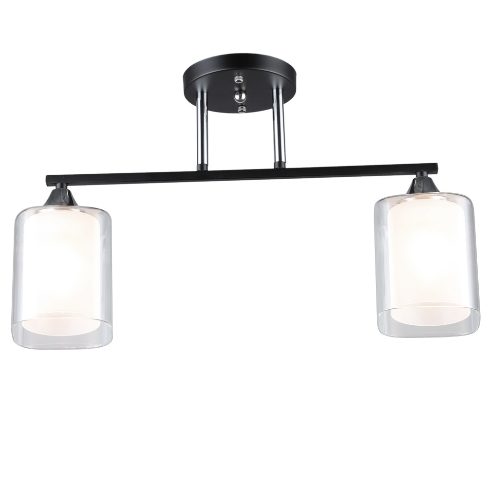 Люстра потолочная Victoria Lighting 2x60 Вт E27 черный Elision/PL2 black