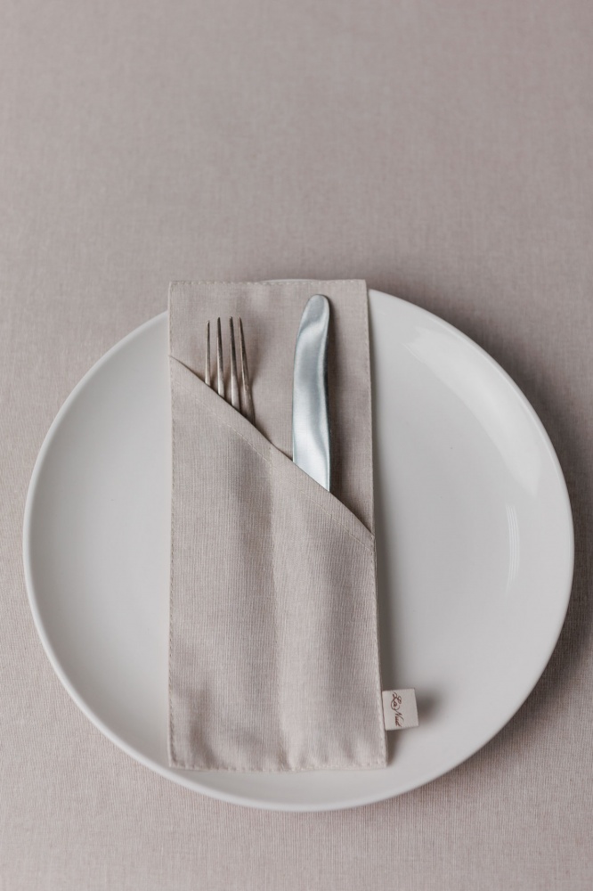 Чехол для приборов La Nuit Шанталь 10x24 см бежевый