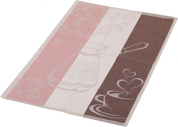 Рушник Кава-пауза 2 46x70 см Білоруський льон рожевий 