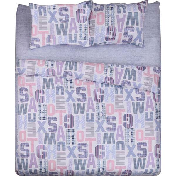 Комплект постельного белья Letters 1,5 разноцветный UP! (Underprice) 