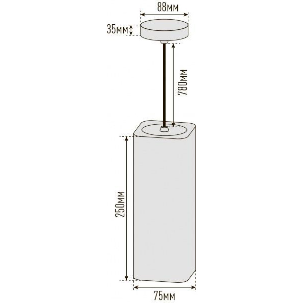 Підвіс Точка Света S СВБ-П-002-250 MR16 1x9 Вт GU5.3 чорний 