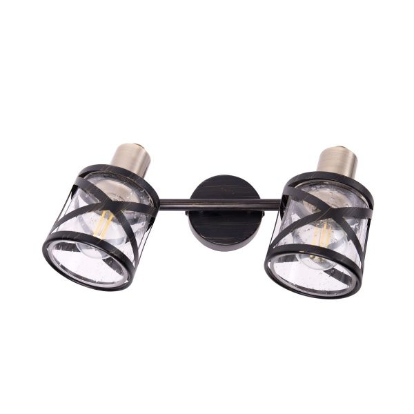 Спот Altalusse INL-6146W-02 2x40 Вт E14 антична бронза/венге 