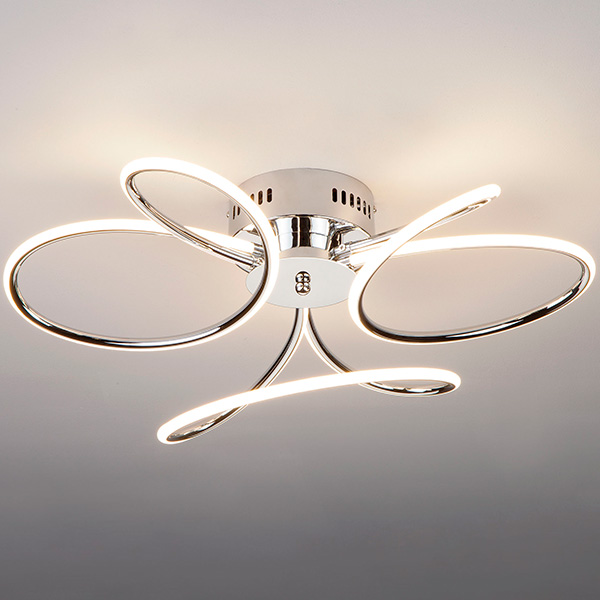 Люстра светодиодная Strotskis Lozanna 63 Вт хром 90083/3 