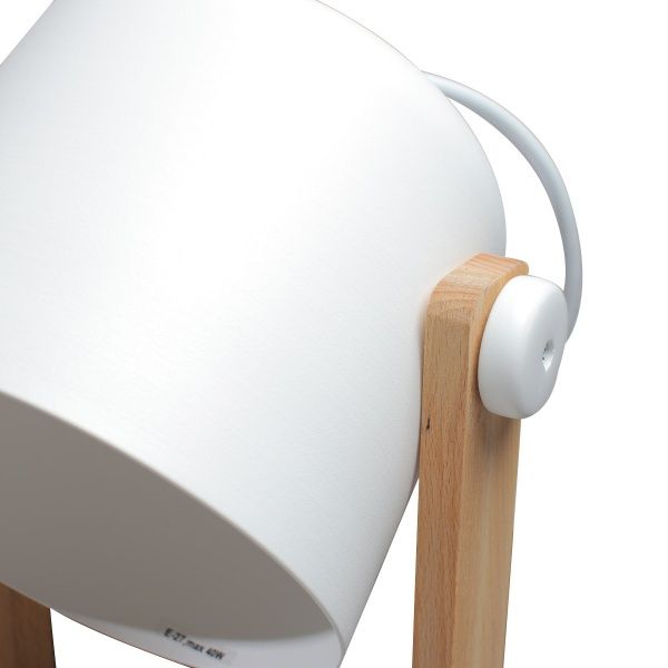 Настольная лампа Светкомплект LOFT TB 160 1x40 Вт E27 белый/дерево 