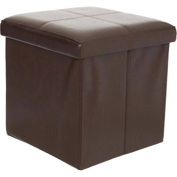 Ящик-пуф складной 380x380x380 мм коричневый