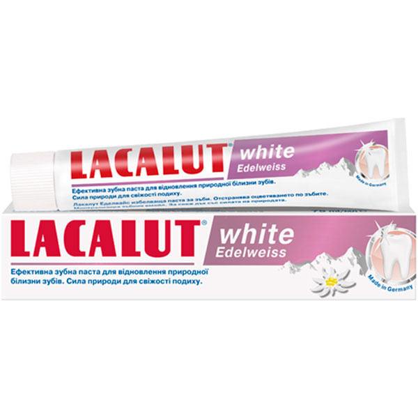 Зубна паста Lacalut White Едельвейс 75 мл