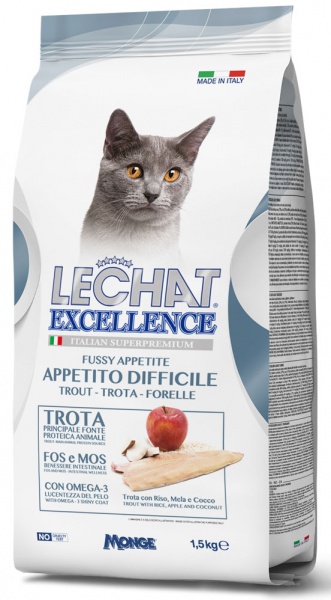 Корм сухой для привередливых кошек LECHAT EXCELLENCE Fussy appetite