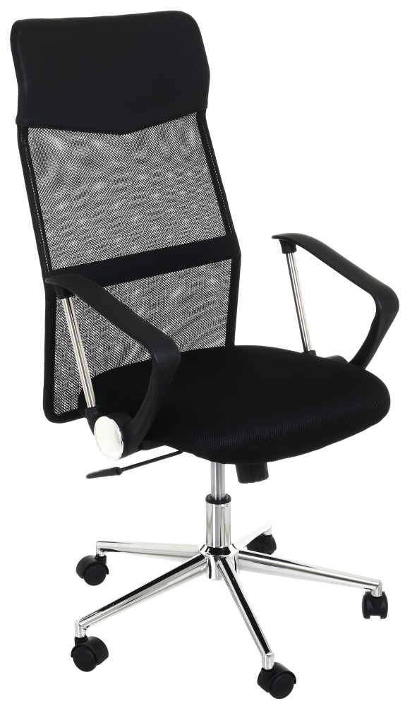 Крісло офісне Дуглас сітка текстиль висота 1060-1140 мм чорний