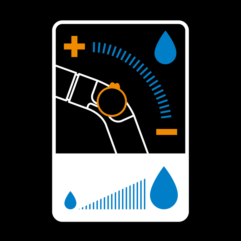 Набір Fiskars пістолет-розпилювач регульований + конектор для шланга 13 мм - 15 мм(1/2”-5/8