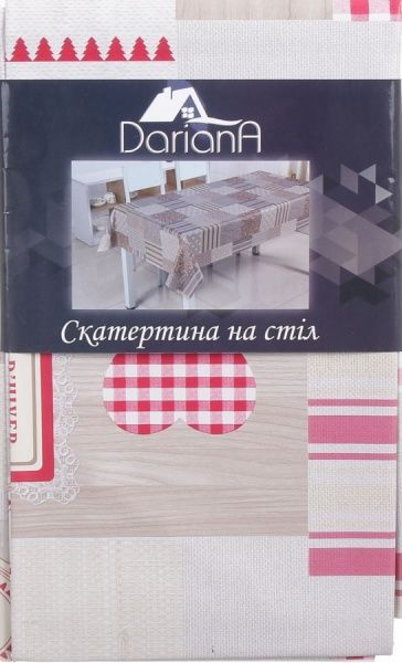 Скатерть Абстракция 110x140 см бежевый с красным Джованні Ботічеллі 