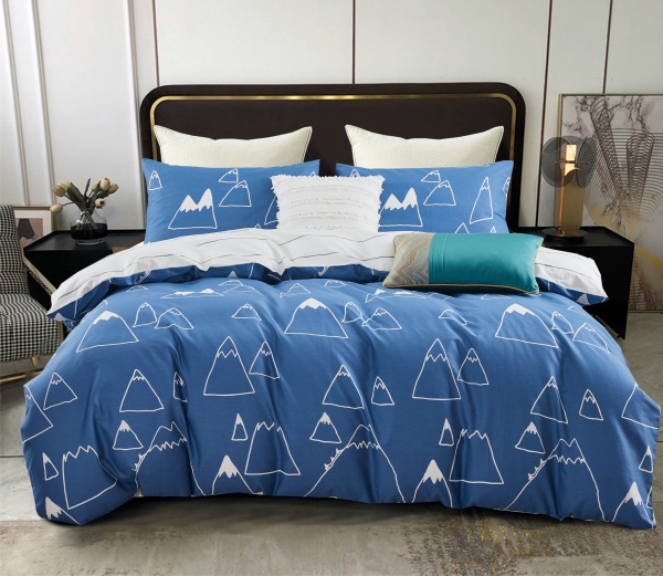 Комплект постільної білизни Montana сімейний синій La Nuit 