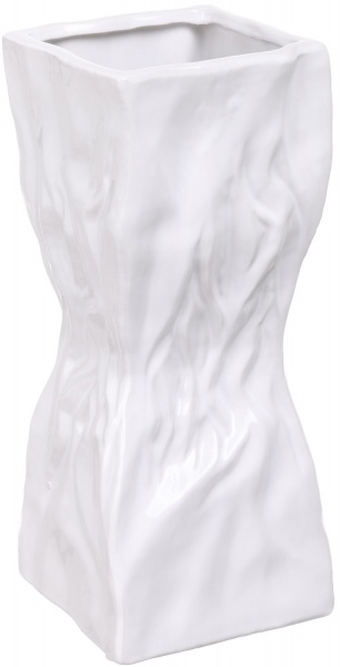 Ваза керамическая белая Squeezed 11,5х28 см