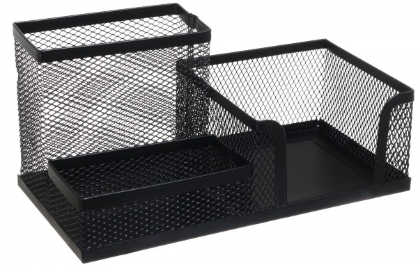 Органайзер настільний метал 20х10х10 см чорний Nota Bene