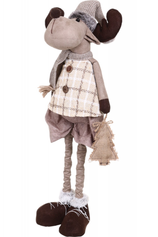 Декорація новорічна Лось на висувних ніжках 24x77 см коричневий 2 асортимента LF2223028AB