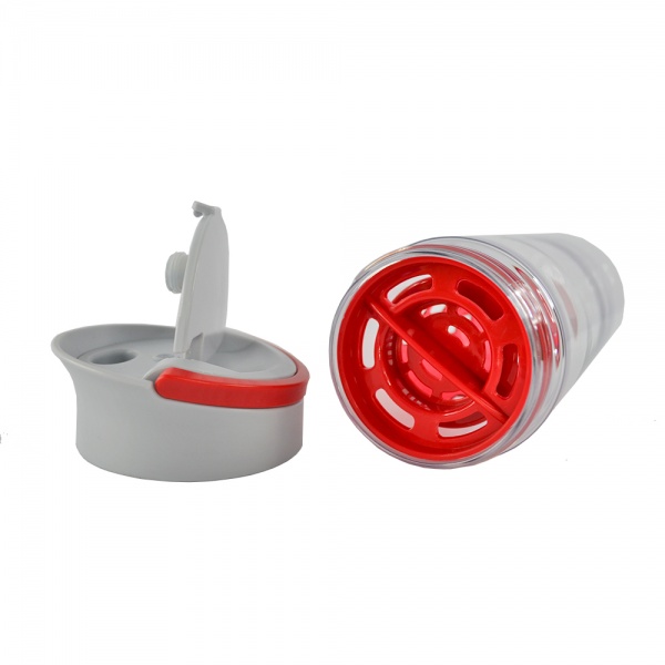 Бутылка Clear 800 мл серо-красный Line Art