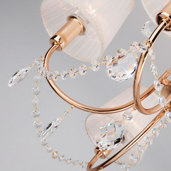 Люстра підвісна Strotskis Emiliana 5x40 Вт E14 білий/золото 10087/5 