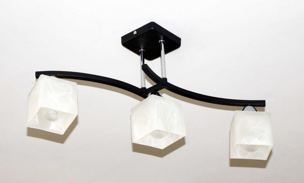 Люстра потолочная Sirius B A1507/3 3x60 Вт E27 бело-черный 1507/3