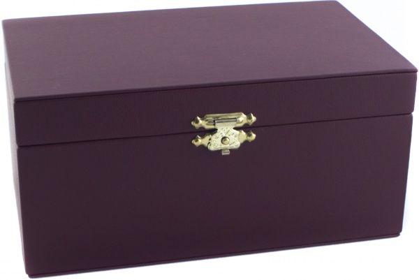 Шкатулка для украшений для часов Гермес бордо/бордо 160x100x75