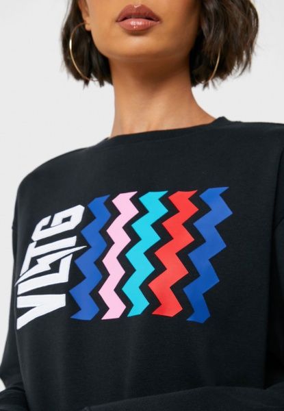 Свитшот Converse Voltage Crew 10018394-001 р. M черный