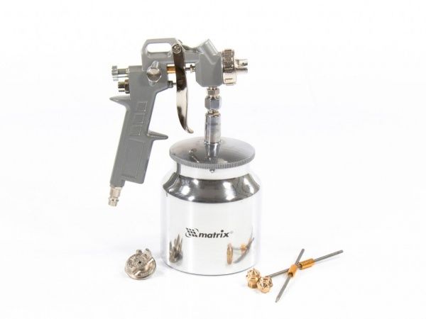 Краскораспылитель MTX HP 0,75 л + сопла 1.2, 1.5 и 1.8 мм 573179