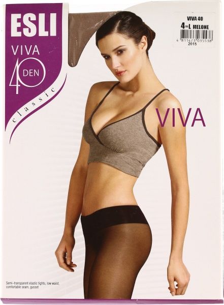 Колготки женские ESLI VIVA 40 melone р. 4 светло-бежевый 
