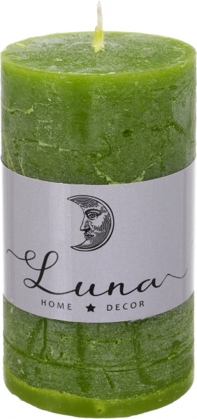 Свічка Рустік циліндр оливковий C5510-377 Luna