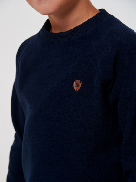 Джемпер для мальчика Smil р.122 темно-синий меланж 116588 