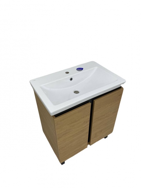 Тумба підвісна Сансервіс Black wood 70 з умивальником СОМО 70