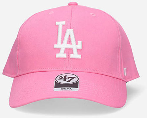Кепка 47 Brand LOS ANGELES DODGERS RAISED BASIC B-RAC12CTP-RSA OS рожевий