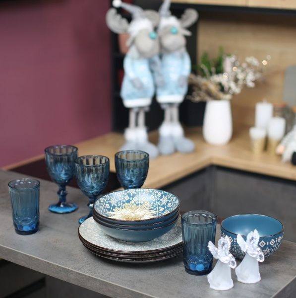 Бокал Vintage синий 250 мл Fiora 