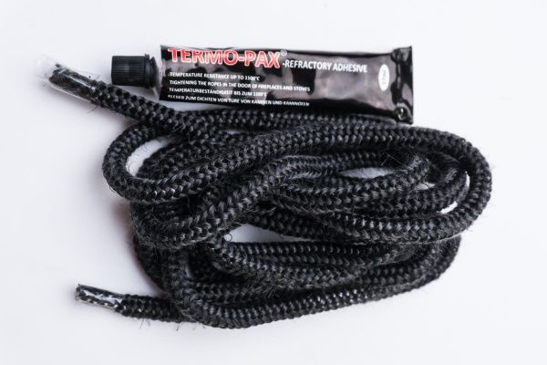 Шнур керамічний вогнетривкий BonFire 14 мм 2,5м + клей 