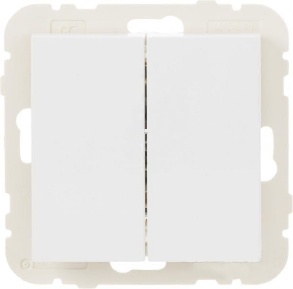 Вимикач двоклавішний Efapel Logus з підсвіткою 250В білий 21062 TBR