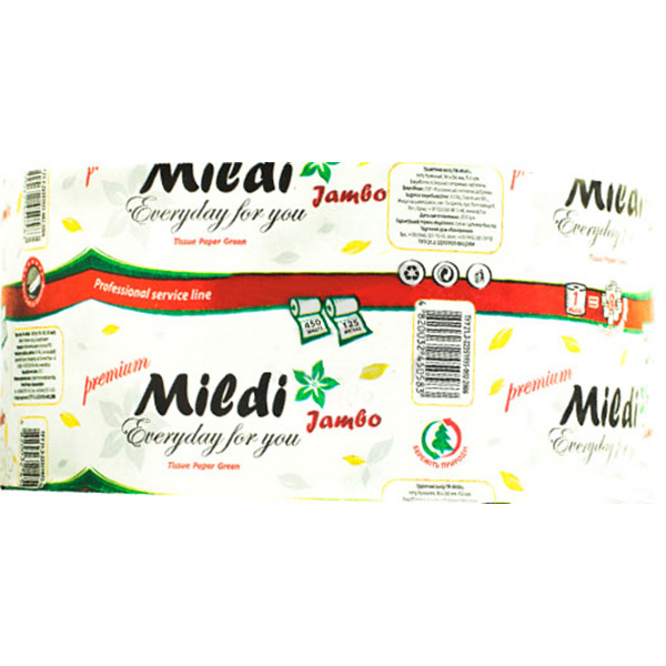 Туалетная бумага туалетная бумага Mildi Maxi зелена 65 м 1 шт.