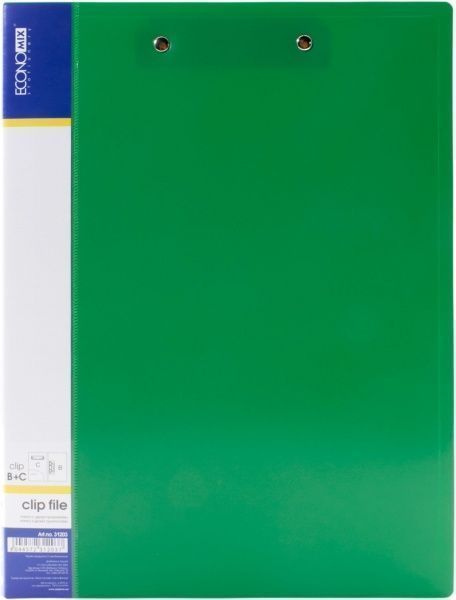 Папка E31203 CLIP B+C с двумя зажимами Economix