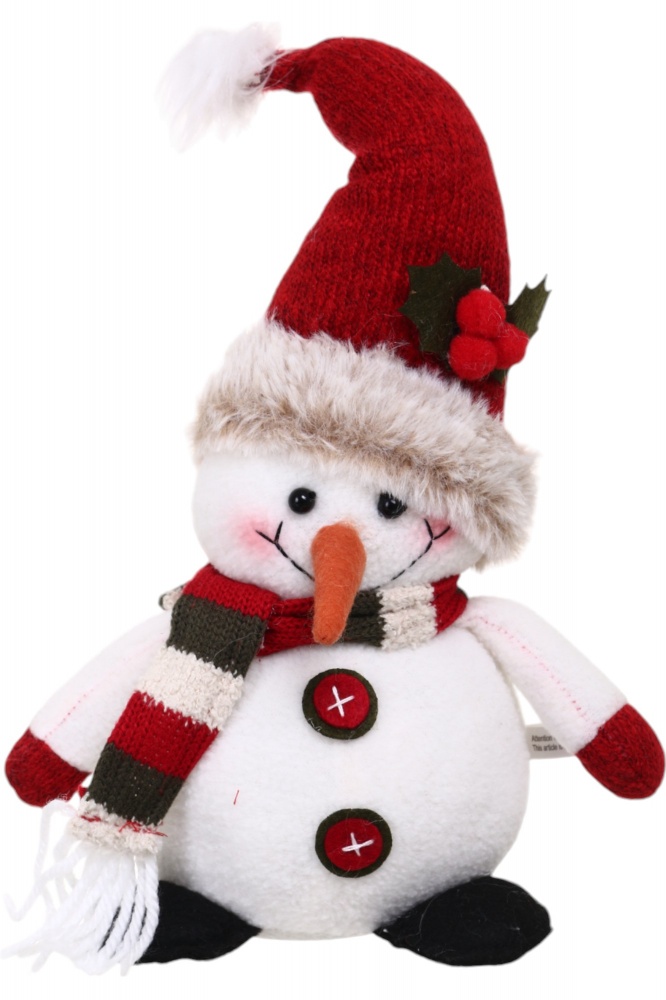 Декорация новогодняя Снеговик весельчак 14х20 см в ассортименте LF2228079AB