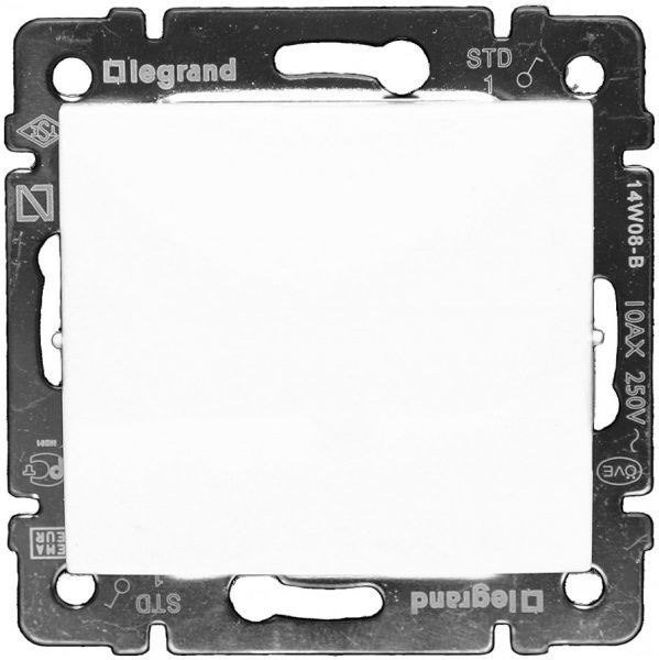 Выключатель одноклавишный Legrand Valena без подсветки 10 А 230В IP20 белый 774401