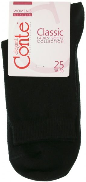 Шкарпетки жіночі Conte Classic р. 25 чорний 15С-15СП 