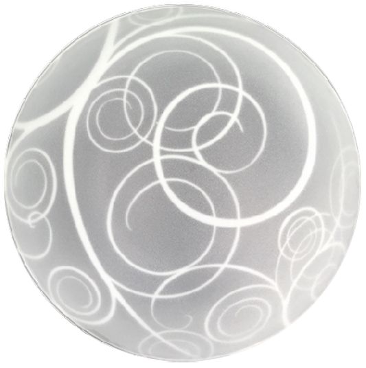 Світильник стельовий Укрсвітло 37960 НПБ d25 1x60 Вт E27 білий із малюнком 