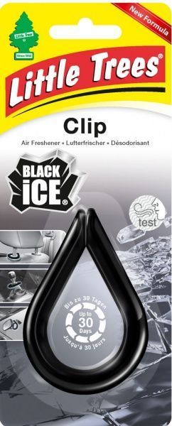 Ароматизатор на зеркало Little Trees Clip черный лед 30 мл 9748.7